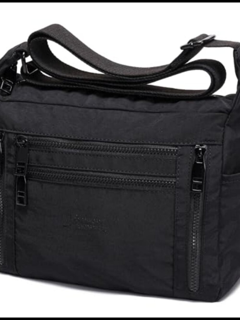 Nylon Crossbody Bag Multi Pocket Travel Purse Adjustable Strap